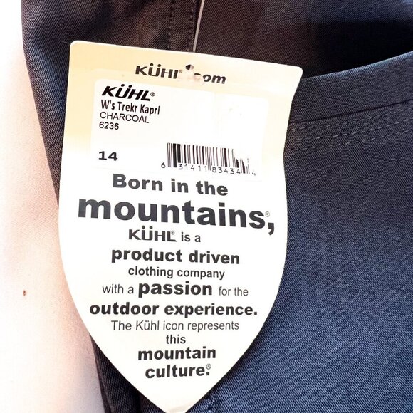 Kuhl NEW Womens Gray Grey Trekr Kapri Cropped Capri Pants 14 - Picture 11 of 16